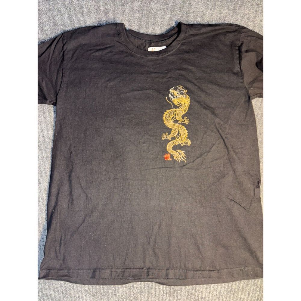 J. Ross Tee Shirt Mens Size 2XL Black Dragon Short Sleeve Crew‎ Neck Pullover